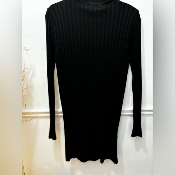 Mango Black stretch button down dress - Picture 4 of 5